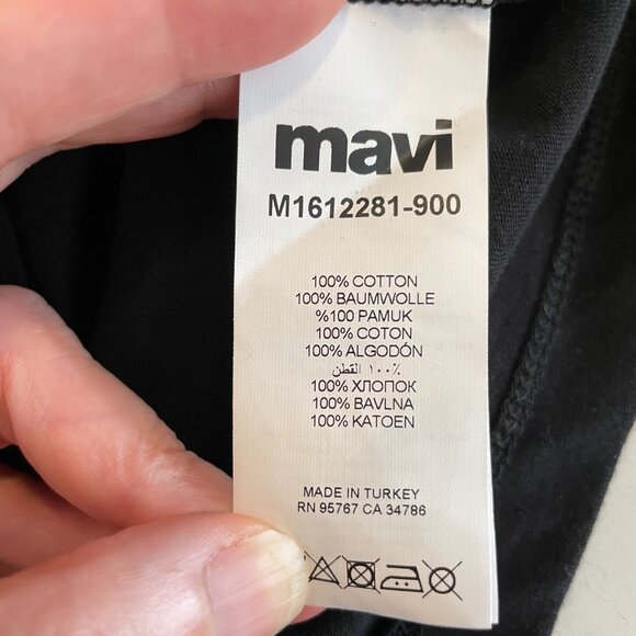 Mavi Short Slv Crew Neck M1612281-900 100% Cotton Tee Black Sz XS - Picture 6 of 7